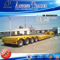 4 steerable axles heavy duty lowboy semi trailer for tube transportation